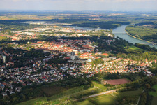 Stadtansicht von Süden in Germersheim im Bundesland Rheinland-Pfalz, Deutschland