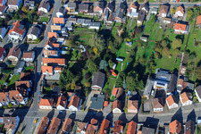 Saarstraße Villa Kunterbunt in Kandel im Bundesland Rheinland-Pfalz, Deutschland aus der Luft betrachtet