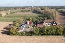 Leistenmühle in Erlenbach bei Kandel im Bundesland Rheinland-Pfalz, Deutschland von oben