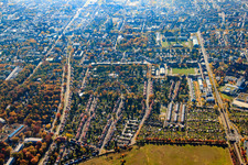 Waldring von Norden im Ortsteil Nordstadt in Karlsruhe im Bundesland Baden-Württemberg, Deutschland