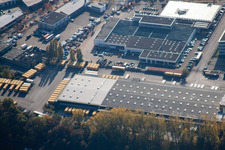 Lagerhallen und Speditionsgebäude SWS-Speditions-GmbH, Ottostraße im Ortsteil Durlach in Karlsruhe im Bundesland Baden-Württemberg, Deutschland