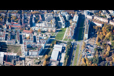Kriegsstraße Ost im Ortsteil Südstadt in Karlsruhe im Bundesland Baden-Württemberg, Deutschland von oben gesehen
