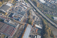 Luftaufnahme von Karlsruhe, Ottostraße DHU im Ortsteil Durlach im Bundesland Baden-Württemberg, Deutschland