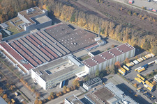 Luftbild von Karlsruhe Killisfeld, Deutsche Homöopathie-Union DHU-Arzneimittel GmbH & Co. KG im Ortsteil Durlach im Bundesland Baden-Württemberg, Deutschland