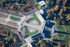 Luftaufnahme von Karlsruhe, Schloss im Ortsteil Innenstadt-West im Bundesland Baden-Württemberg, Deutschland
