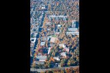 Luftaufnahme von Karlsruhe, Fachhochschule im Ortsteil Innenstadt-West im Bundesland Baden-Württemberg, Deutschland
