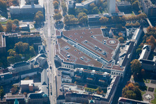 Luftbild von Karlsruhe, Ettlinger Tor Center im Ortsteil Innenstadt-West im Bundesland Baden-Württemberg, Deutschland