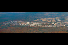 Panorama Dorschberg von Süden in Wörth am Rhein im Bundesland Rheinland-Pfalz, Deutschland