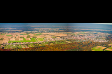 Luftbild von Panorama von Südwesten in Kandel im Bundesland Rheinland-Pfalz, Deutschland
