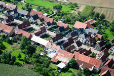 Luftaufnahme von Schleithal im Bundesland Bas-Rhin, Frankreich