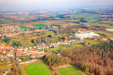 Luftaufnahme von In den Boschgärten im Ortsteil Schaidt in Wörth am Rhein im Bundesland Rheinland-Pfalz, Deutschland