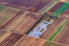 Luftbild von Geothermieprobebohrungsgelände in Rülzheim im Bundesland Rheinland-Pfalz, Deutschland