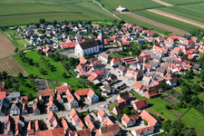 Schleithal im Bundesland Bas-Rhin, Frankreich von oben gesehen