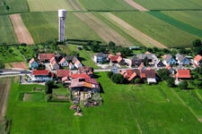 Schleithal im Bundesland Bas-Rhin, Frankreich aus der Vogelperspektive