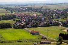 Niederlauterbach(Elsass) im Bundesland Bas-Rhin, Frankreich von oben