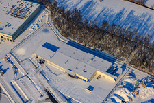 Thermo Fisher im Winter bei Schnee im Ortsteil Minderslachen in Kandel im Bundesland Rheinland-Pfalz, Deutschland