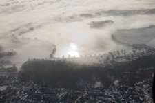 Lauterbourg im Bundesland Bas-Rhin, Frankreich von der Drohne aus gesehen