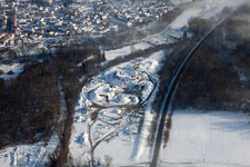 Schrägluftbild von Lauterbourg im Bundesland Bas-Rhin, Frankreich