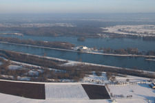 Munchhausen (Elsass) Rhein und Goldkanal im Bundesland Bas-Rhin, Frankreich