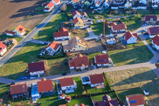 Im Unterfeld im Ortsteil Schaidt in Wörth am Rhein im Bundesland Rheinland-Pfalz, Deutschland vom Flugzeug aus