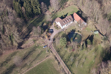 Drohnenaufname von Memmelshoffen im Bundesland Bas-Rhin, Frankreich