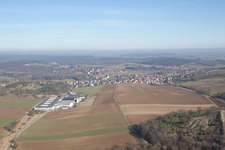 Dieffenbach-lès-Wœrth im Bundesland Bas-Rhin, Frankreich aus der Luft