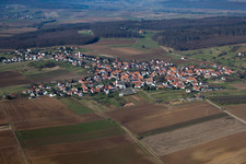 Luftbild von Hermerswiller im Bundesland Bas-Rhin, Frankreich
