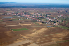 Luftbild von Seebach (Elsaß) im Bundesland Bas-Rhin, Frankreich