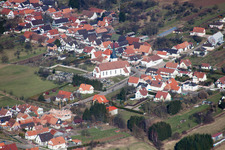 Luftaufnahme von Seebach (Elsaß) im Bundesland Bas-Rhin, Frankreich