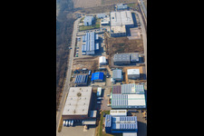 Gewerbepark West aus Osten in Herxheim bei Landau im Bundesland Rheinland-Pfalz, Deutschland