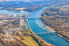 Germersheimer Rheinbrücken im Bundesland Rheinland-Pfalz, Deutschland