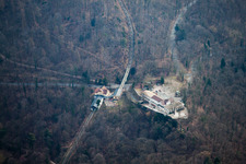 Molkenkur Bergbahnmittelstation im Ortsteil Kernaltstadt in Heidelberg im Bundesland Baden-Württemberg, Deutschland
