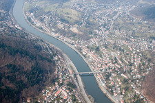 Ortsteil Ziegelhausen in Heidelberg im Bundesland Baden-Württemberg, Deutschland von oben