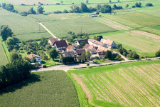 Welschhof von Norden in Freckenfeld im Bundesland Rheinland-Pfalz, Deutschland