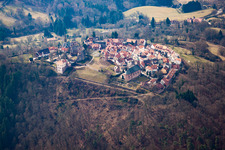 Dilsberg von Nordosten in Neckargemünd im Bundesland Baden-Württemberg, Deutschland