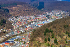 Gewerbegebiet an der Itter in Eberbach im Bundesland Baden-Württemberg, Deutschland