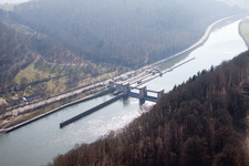 Guttenbach, Schleuse in Binau im Bundesland Baden-Württemberg, Deutschland