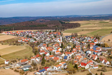 Luftaufnahme von Ortsteil Reichenbuch in Mosbach im Bundesland Baden-Württemberg, Deutschland