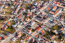 Luftbild von Ortsteil Neckarelz in Mosbach im Bundesland Baden-Württemberg, Deutschland