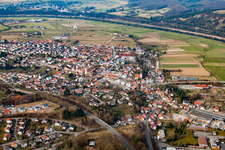 Luftbild von Obrigheim im Bundesland Baden-Württemberg, Deutschland