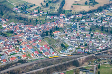 Luftbild von Ortsteil Rinklingen in Bretten im Bundesland Baden-Württemberg, Deutschland