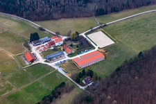 Luftbild von Gestüt und Landgut Erdbeerhof in Gondelsheim im Bundesland Baden-Württemberg, Deutschland