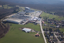 Petersbach im Bundesland Bas-Rhin, Frankreich von oben