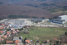 Petersbach im Bundesland Bas-Rhin, Frankreich aus der Vogelperspektive