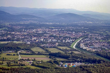 Luftbild von Rastatt von Nordwesten im Bundesland Baden-Württemberg, Deutschland