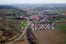 Luftaufnahme von Ettendorf im Bundesland Bas-Rhin, Frankreich