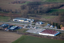 Niedermodern im Bundesland Bas-Rhin, Frankreich aus der Vogelperspektive