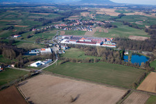 Luftbild von Gundershoffen im Bundesland Bas-Rhin, Frankreich