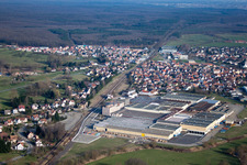 Mertzwiller im Bundesland Bas-Rhin, Frankreich von oben gesehen