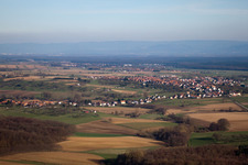 Dieffenbach-lès-Wœrth im Bundesland Bas-Rhin, Frankreich vom Flugzeug aus